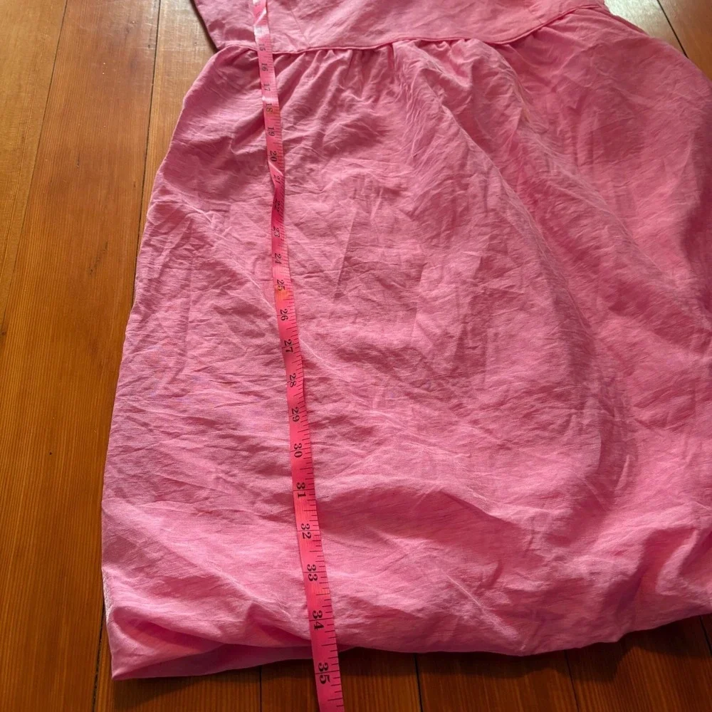 J.Crew‎ One Shoulder Pink Party Dress Linen Blend Cocktail Size 8
